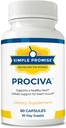 Enkel løfte Prociva - Arjuna Bark ekstrahere hjerte helse Supplement med folsyre, vitamin D og magnesium - Herbal blodtrykk støtte og sunn hjerte vedlikehold for menn og kvinner - 60 kapsler