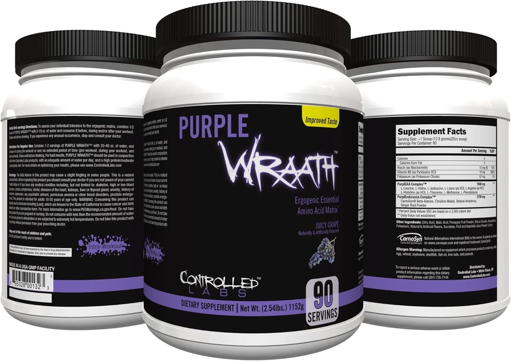 CONTROLLED LABS Purple Wraath 90 המשרתות את ג'ו גראפ, 2.5 פאונד