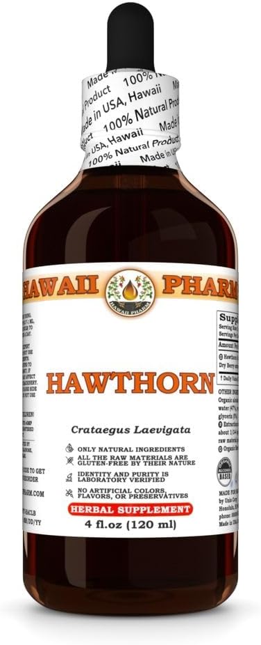 Hawthorn Extract, Tincture for Heart Wellness, Supports Circulation, Насърчаване на Липидния баланс, Antioxidant Rich, Boosts Имунна сила - 4 fl.oz