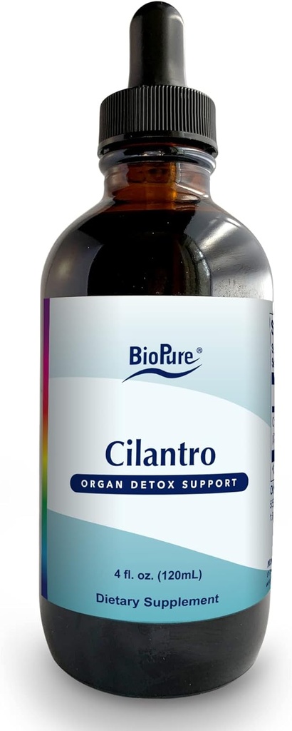 BioPure Cilantro Herbal Tincture – Beneficial Phytonutrients 및 Polyphenolic Compounds에서 풍부한 강력한 식물 추출물 Immune, Detox Cleanse, Gut Health 및 전반적인 웰빙 – 4 fl oz