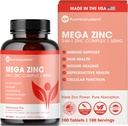 Mega Zinc Supliment, 50mg, 3 in-1 Complex de zinc, 100 comprimate - Micronutrients pur