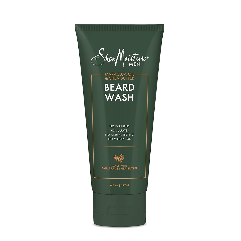 Tam Ayıdlar üçün SheaMoisture Beard Wash - Maracuja Oil & Shea Butter Deep Clean və New - 6 oz