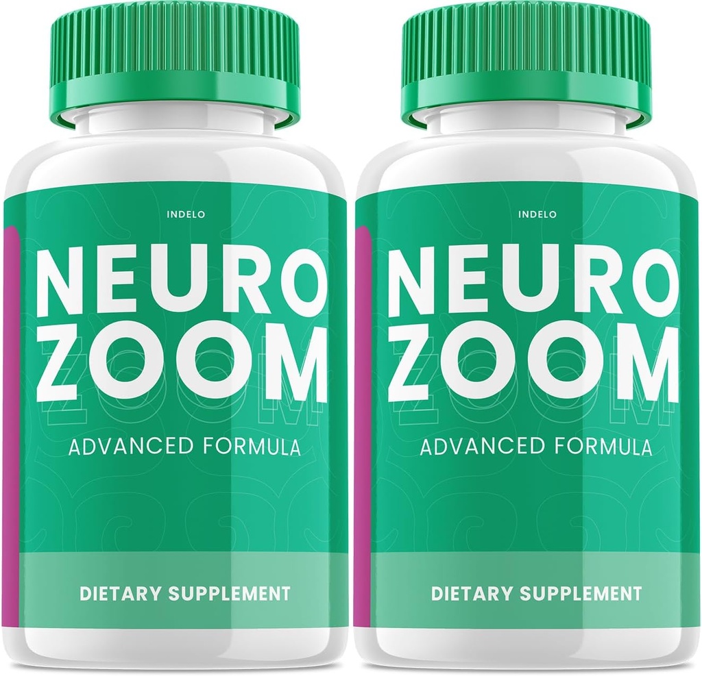 (2 Pack) Neuro Zoom Brain Boost Supplement, Neuro Zoom Advanced Memory Support Formula, Neuro Zoom Pills Nootropic för att minska Brain Fog, Neuro Zoom för att öka minnet, NeuroZoom Reviews (120 kapslar)