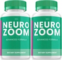 (2 Pack) Neuro Zoom Brain Boost Supplement, Neuro Zoom Advanced Memory Support Fórmula, Neuro Zoom Pills Nootropic para reduzir Nevoeiro Cerebral, Neuro Zoom para aumentar a memória, NeuroZoom Avaliações (120 Cápsulas)