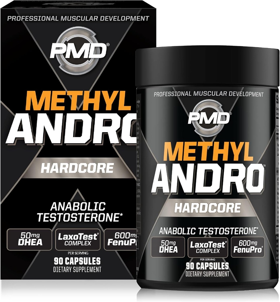 PMD Sports Methyl Andro med DHEA Amplifies Testosteron til Lean muskelvækst og styrke Gains- Vægtløftning og workout Performance-Kosttilskud (90 Vegetariske kapsler)