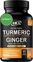 Turmeric Curcumin dengan Ginger - 1750mg Tinggi Formula-la dengan 95% Standardied Curcuminoid dan Ginger Extract - Black Pepper untuk Enhanced Absorpsi - 60 Vegan Capsules