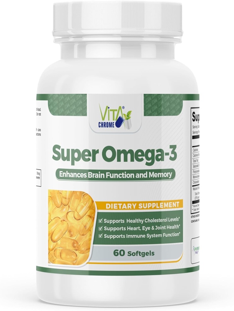 Super Omega-3 Fish Oil, 심장 건강, 1000 Mg, 300 Mg Omega-3, 급속한 방출 Softgels, 미국, 60 Softgels에서 만드는