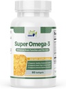 Super Omega-3 kalaõli, toetab südame tervist, 1000 Mg, 300 Mg Omega-3, Rapid Release Softgels, valmistatud USAs, 60 Softgels