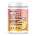 Fit & Lean Amino Hydration Plus Energy, Pre Workout Powder, 6g Vegan Essemtial Amino Acids, EAA, BCAA, Glutamine, Electrolytes & Natural Caffeine, Pink Lemonade, 30 Serve