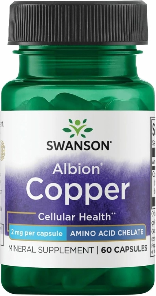 Swanson Albion Helated Copper 2 Milligrams 60 kapsulas