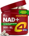 Suplemento de NAD Plus 1400mg - NMNH Suplemento alternativo soporta un complexo de envellecemento saudable con ribósido de nicotinamida e Gotu Kola, coláxeno - poderoso NAD+ Fórmula para a enerxía, pel e cognitivo, 60 cápsulas