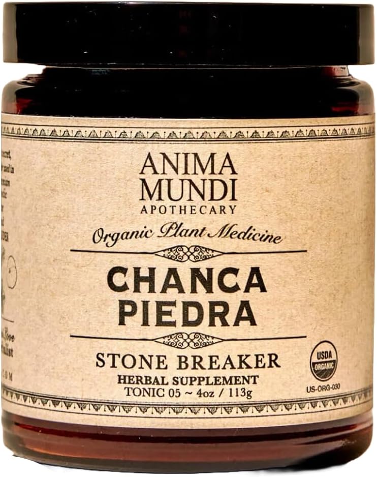 Anima Mundi Apothecary Stone Breaker Chanca Piedra Powder for Tea - Wildcrafted Chanca Piedra Extract - Liver, Gallbladder eta Kidney Cleansing Support (4oz / 114g)