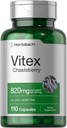 Horbäach Vitex Berry 820mg | 110 kapslar | Chasteberry Supplement för kvinnor | Agnus-Castus Fruit | Non-GMO, Gluten Free