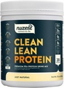 Nuzest - Borsó fehérje por - tiszta lean fehérje, Premium Vegan növényi alapú fehérje por, tejmentes, glutén mentes, GMO mentes, fehérje shake, csak természetes (UNFLAVORE), 20 szervadékok, 1,1 lb
