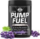 PDM Sport Pompă de combustibil Ultra nebunie - Premium Pre Workout pulbere și pompa de mușchi, Focus mai mare, Endurance & Recovery, Creatină premium, Arginine & Beta Alanine - Wild Grape Gusher (30 Servings)