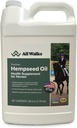 All Walks Hempseed Oil, 1 Gallon, Suplemento de saúde para cabalos, apoio para a pel sa e ben conservada