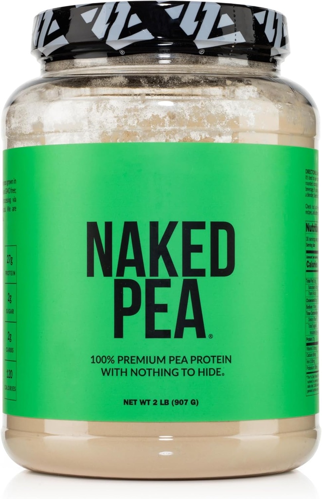 NAKED Pea - 2LB 100% Pea Protein Pulver aus Nordamerika Farmen - Unflavored Vegan Pea Protein Isolate - Pflanzenprotein Pulver, leicht zu digest - 30 Servierungen