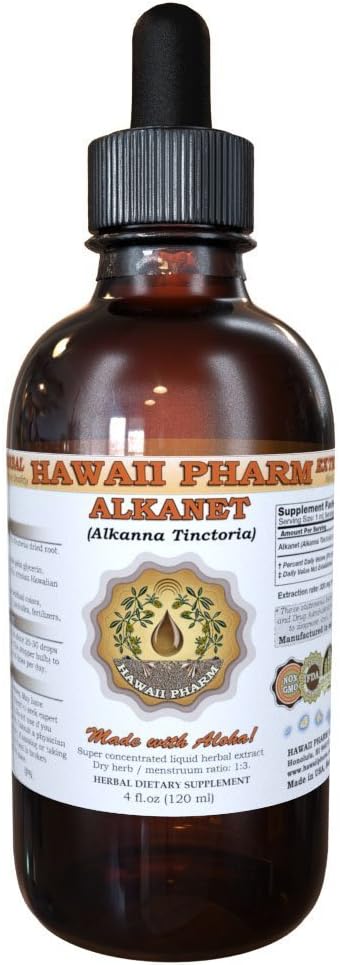 Alkanet Liquid Extract, Alkanet (Alkanna Tinctoria) Wortel Tinctuur Kruidensupplement 4 oz