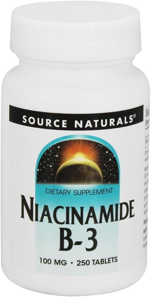 מקורות טבעיים Niacinamide B-3 100mg Metabolic תמיכה - 250 טבליות