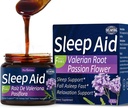 Valerian Root Sleep Aid Syrup, Passion Flower, Hibiscus, Chamomile, Soursop Leaves untuk Better Sleep, Nature Herbal Extract Liquid for Sleep Support, Kurangi Ketegangan, Relaxing. 130g