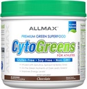 Nutres ALLMAX - Cytogreens Super Greens Powder, dicampur dengan Spirulina, Spinach & Barley Grass, Supports Immune & Digetical Health, Gluten Free & Vegan, 30 Servings (Coklat)