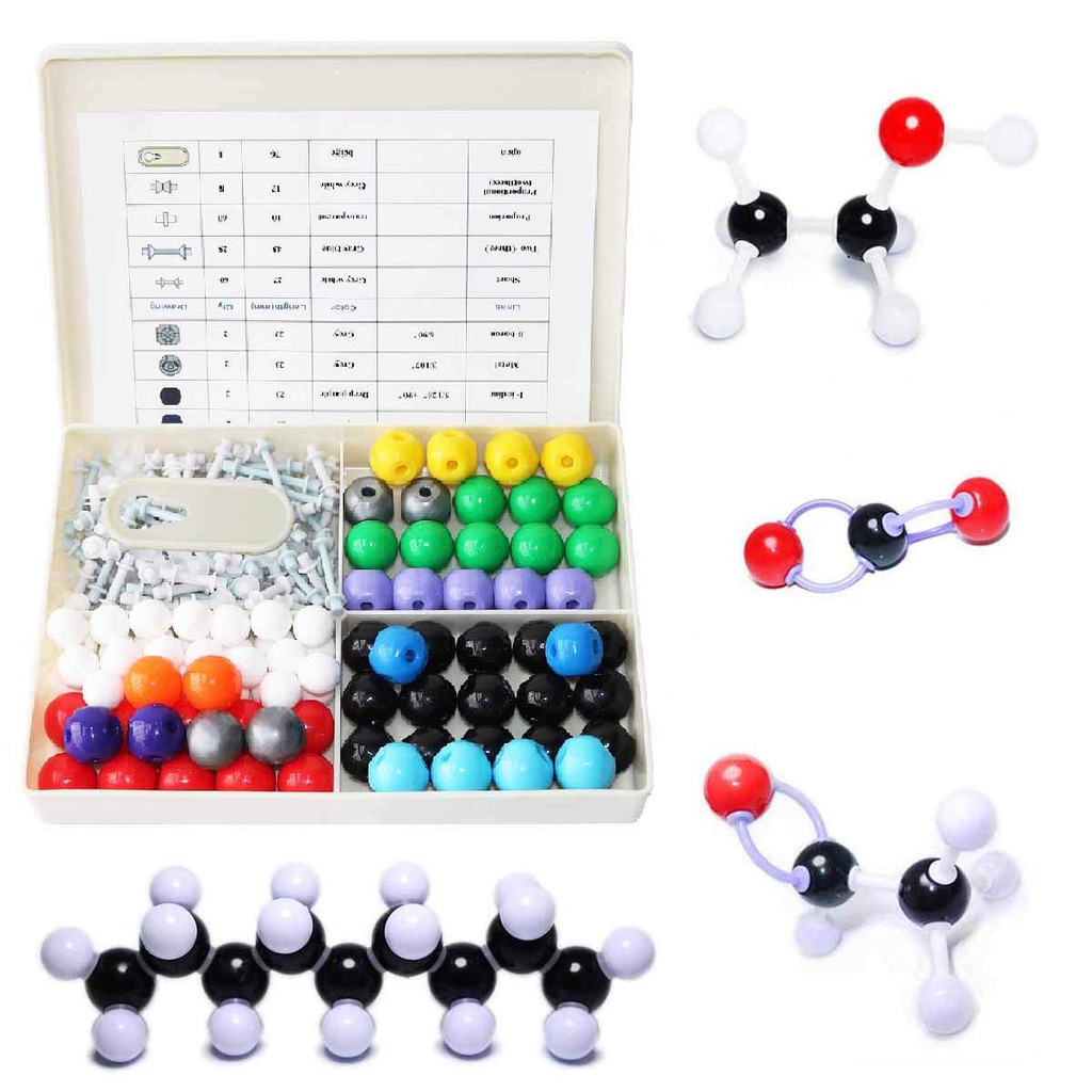 LINKTOR Chemistry Molecular Model Kit (239 Pieces), Student or Teacher Set for Organic and Inorganic Chemistry Learning, Motionate Enthusiasm for Learning and Raising Space Imagination