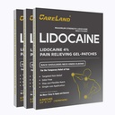 CARELAND Lidocaine Gel Patch, 18 Count Maximum Strength Pain Patches for Muscle Relief in Neck Knee Back and Shoulders Unscented Numbing Patch for Soothing Nerves, Joints