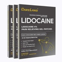 Careland Lidocaine Gel Patch, 18 ספירת כאבי כוח מקסימליים עבור כאבי שרירים להקלת צוואר בברך הצוואר Back ו Shoulders Unscented Numbing Patch עבור soothing Nerves, מפרקים