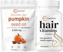 Micro Ingredients Pumpkin Seied Petroli amb Saw Palmetto 3.000mg Softgels i pergtaxos complexes Capules Package 2 Paquet de microblogs Freds Pressed Petroli de Virskate 1 i implementació de Creixement amb Collage i Biotin