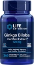 Extensão de vida Ginkgo Biloba Certified ExtractTM, 120 mg, Ajuda a Manter Memória e Cognição, Sem Glúten, Não-GMO, Vegetariano, 365 Cápsulas