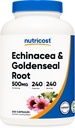 Nutricost Echinacea & Root d'orseal, 500mg, 240 Capsules - Vegetarians Caps, No GMO, Guten Free