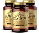 Solgar Folate 666 mcg DFE (Folic Acid 400 mcg) - 250 tabletti, Pakend 3 - Sünnieelne tugi - Mitte-GMO, Vegan, Gluteenivaba, Piimavaba, Kosher - 750 Kokku Servings
