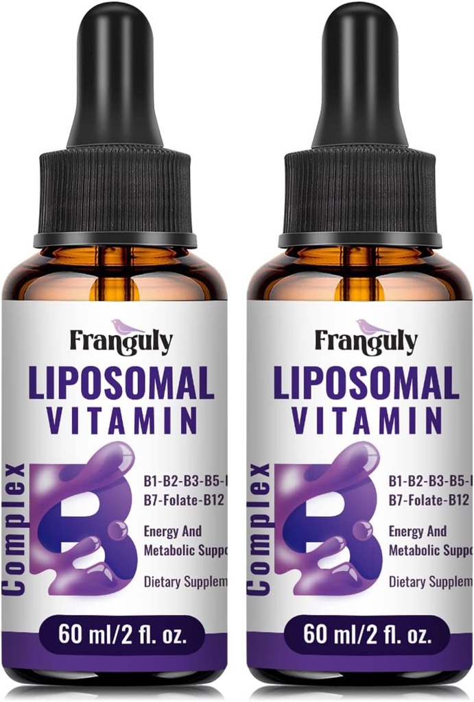 Liposomal Vitamin B Kompleksi Sıvı Sınırlama B Kompleks Vitaminleri Kadınlar için Tamamlandım Abhidrasyon Me12,B1, B2, B3, B5, B6,Folate, Biotin for Energy and Immune Support-4.0 ozune
