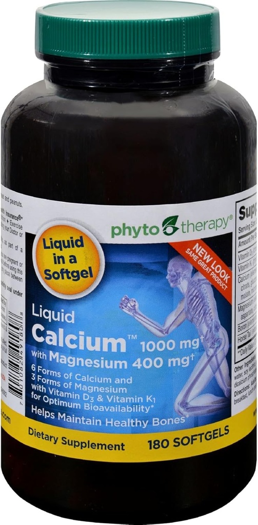 Terapia Calcio líquido con Magnesio - 1000 mg - 180 Softgels.