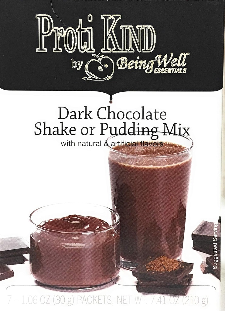 Proti Kind High Protein Diyet Shake & Pudding - Low Calorie - Low Sugar - Low Carbs (7 hizmet) (Dark) Chocolate)