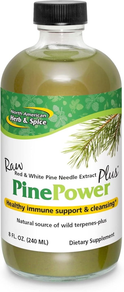 NORTH AMERICAN HERB & SPICE Pine Power Plus - 8 fl oz - Иммунная и сердечно-сосудистая поддержка - 23 сервировки