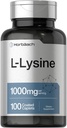 Horbäach L-Lysine 1000mg , 100 Coated Caplets | Free Form Dietary supplement | Essential Amino Acid , Vegetarian, Non-GMO, and Gluten Free Formula