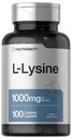 Horbäach L-Lysine 1000mg | 100 Coated Caplets | Free Form Dietary Supplement | Essential Amino Acid | Vegetarian, Non-GMO, and Gluten Free Formula