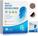 Motion Sickness Patches, Sea Sickness Patch für Kinder und Erwachsene mit Travel-Friendly Packets, Travel Essentials for Cruise/Car/Airplane/Amusement Park Trip (20 Patches)