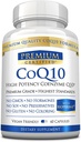 CoQ10 - Coenzima Q10 300mg com óleo MCT e Piperine - Absorção rápida - Aumentar os níveis de antioxidante, melhorar a energia, suporte Cardio e fertilidade - 60 Cápsulas - Vegan Friendly
