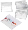 Deke Home - 100 Pack Clear Resailable Pill Bags (4x2.75 in), Travel Medicine Pouchs with Write-On Label, BPA-Free Fustable Pill Organizer for Medications, Vitamins & Additions