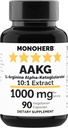MONOHERB AAKG - L-аргинин альфа-кетоглутарат - 1000 мг - 90 вегетарианских капсул