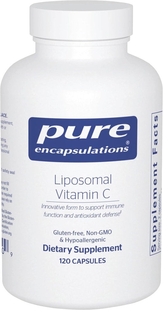 Pure Encapsulations Liposomal Vitamin C - Immune Support supplement* - Antioxidant Nourishment - Daily Vitamin - Non-GMO " Gluten Free - 120 Capsules
