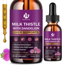 Milk Thistle Supplement for Liver Cleanse Detox & Repair, Liver Detox Drops with Organic Milk Thistle Seed, Artisoke Extract, Voikukka, Turmeeric ja Vegan, Ei-GMO, Gluten-free (2 pakkaus, 1 Fl Oz)