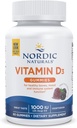 Nordic Naturals Vital D3 Gummies, Wild Berry - 60 Gummies - 1000 IU Vitaminas D3 - Didysis skonis - Sveiki kauliukai, Mood & Immune System Function - Non-GMO - 60 Servings