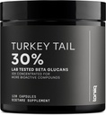 Turkey Tail Houbové kapsle - Ultra vysoká potence 10: 1 Extrakt s 30% Beta Glucans - Vysoce koncentrované - Third- Party Lab Tested - 120 Kapsle