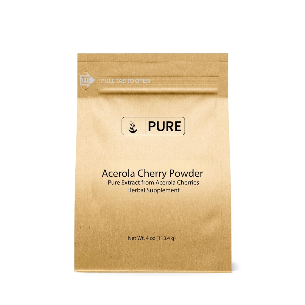 Pure Original Ingredients Acerola Cherry Powder 4oz Non-GMO, Gluten Free, Eco-Friendly Packaging