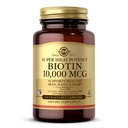 Solgar Biotin 10,000 mcg, 60 Vegetable Capsules - Energy, Metabolism, Promotes Healthy Skin, Nails & Hair - Super High Potency - Non-GMO, Vegan, Gluten Free, Dairy Free, Kosher - 60 Servings