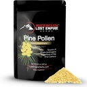 Pine Pollen Powder - Non- Irradiated, Wild Harowed, Cell Wall Cracked - Suplement Great for Men and Women for Energy, Vitalitas, dan Umur-panjang (250 Grams)