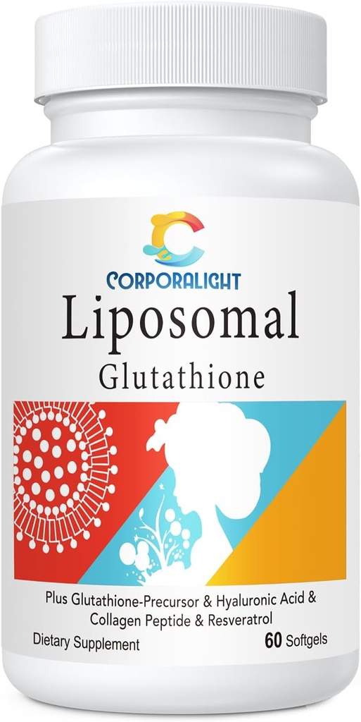 Liposomal Glutatione Softgels, Ameliorare - Livrare lipozomala, Forma activa L-Glutation, Cellular, Functie Imunala & Detox hepatic, Bogat in Formula Antioxidant, Gluten Free, 60 Softgels